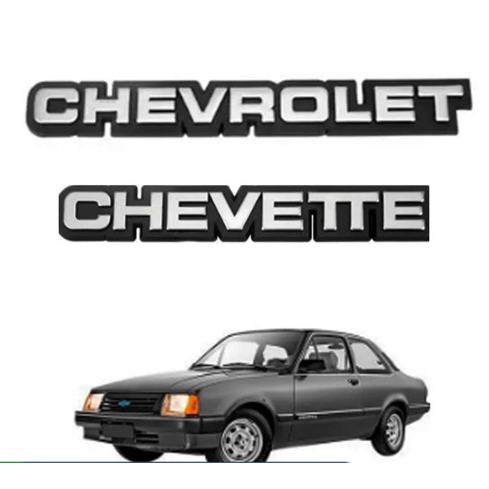 Emblema Chevrolet Chevette Gm Chevrolet Linha antiga Cinza