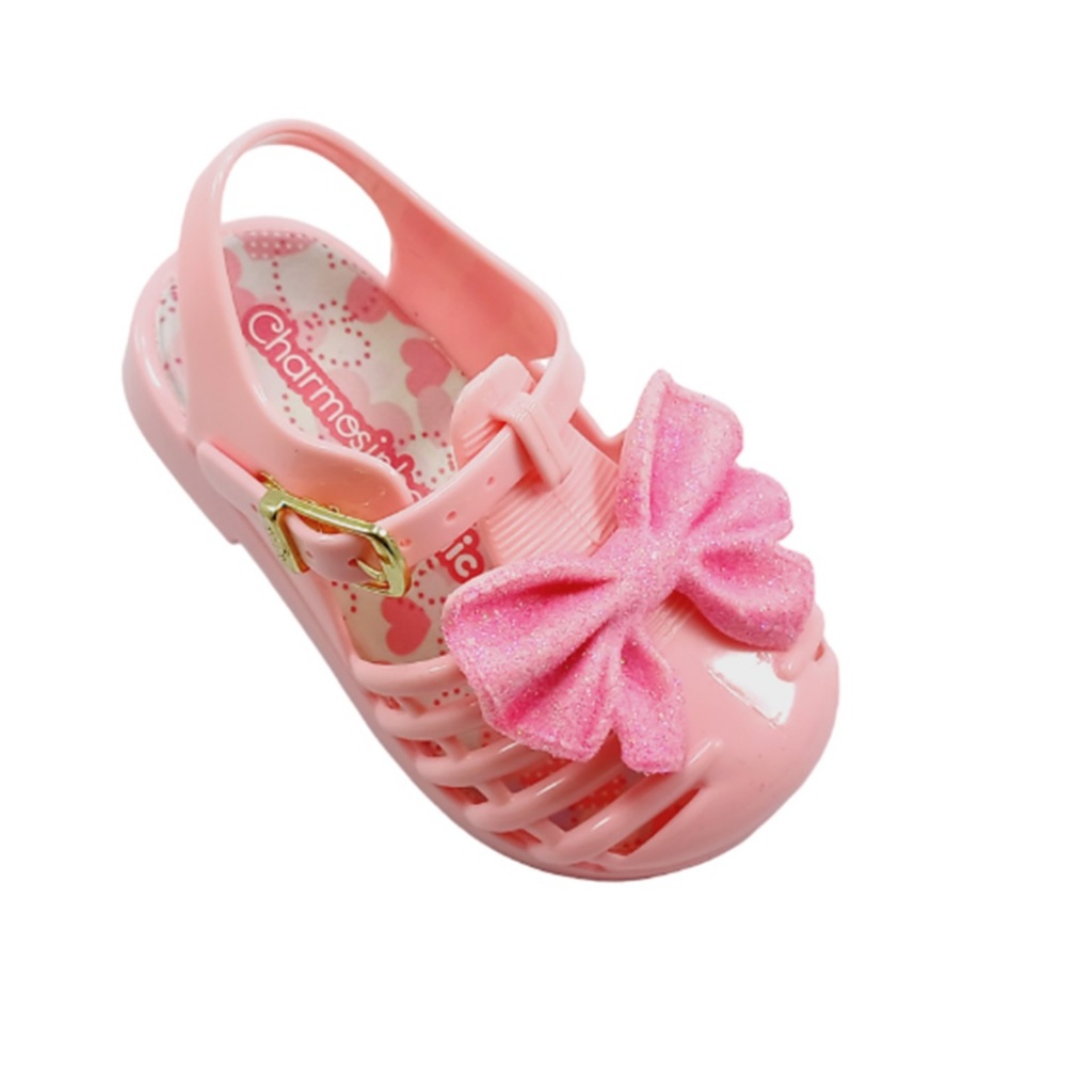 Sandalia bebe infantil rosa para menina com laçinho em Oferta na Shopee