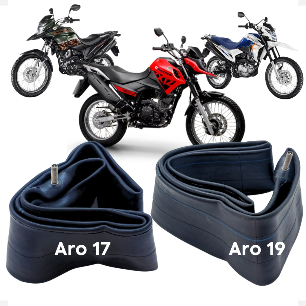 Par Câmara De Ar Aro 19 e 17 Para Bros 125 150 160 Xre 190 Xr 200 Crosser 150 Traseira e Dianteira em Oferta na Shopee