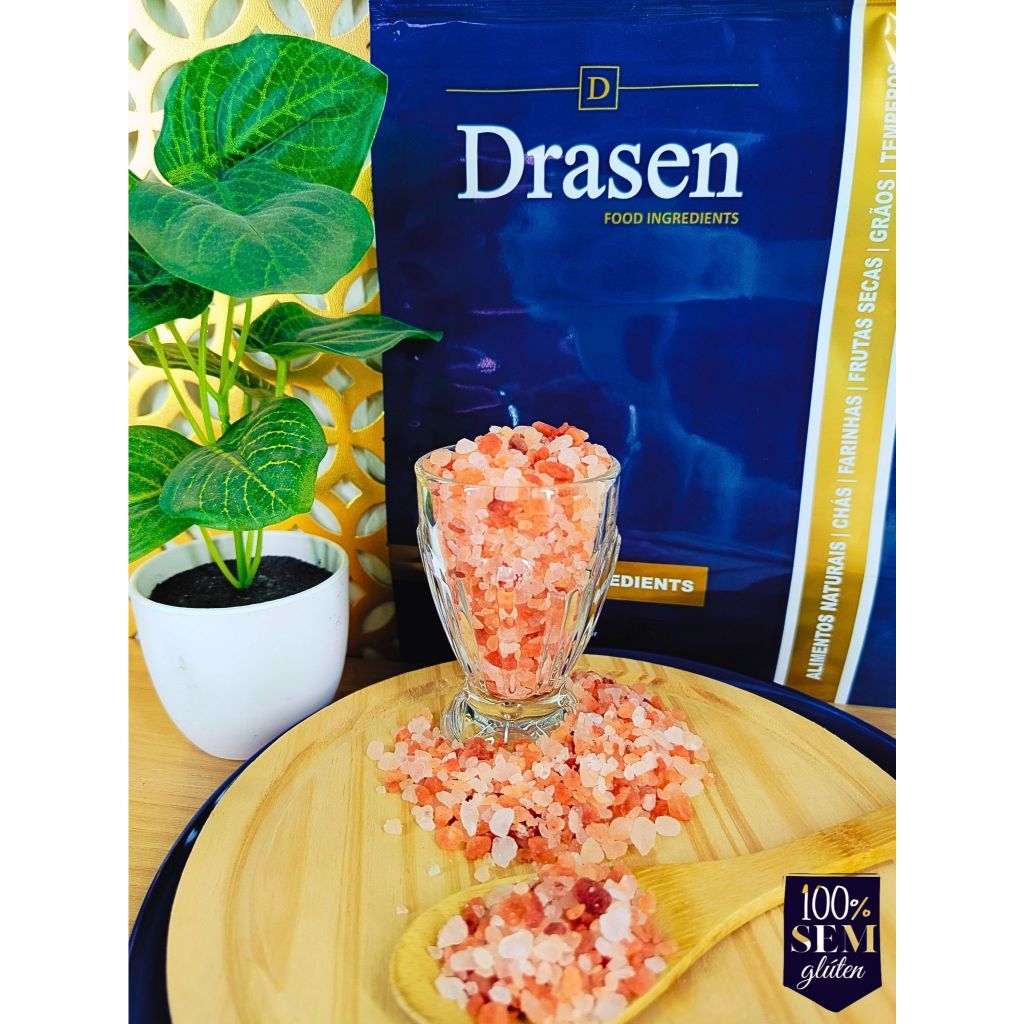 Sal Rosa Do Himalaia Iodado (500g ou 1kg) - Drasen Food