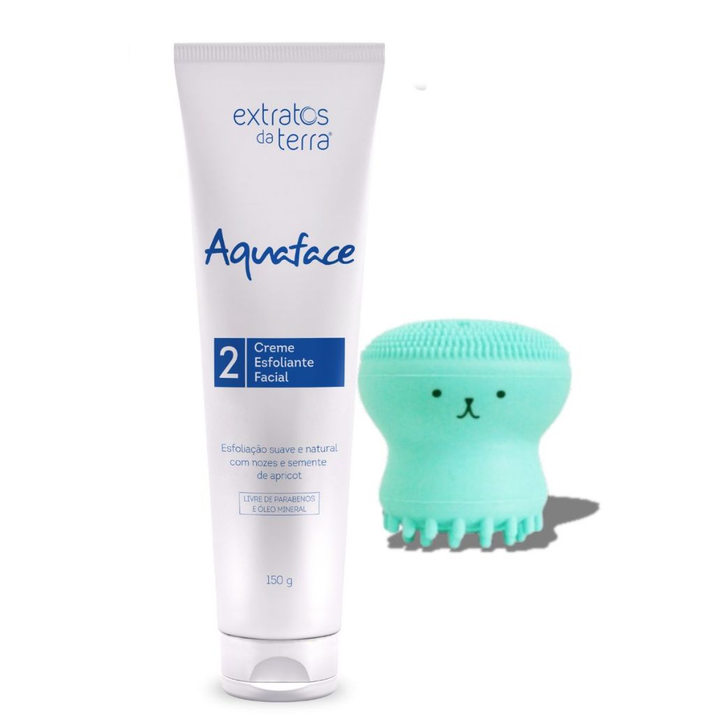 Aquaface Creme Esfoliante Facial 250g Limpeza de Pele Extratos Da Terra