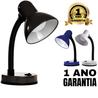 Abajur Luminária Mesa Leitura Cabeceira Manicure Base Flexível Articulada Dobrável