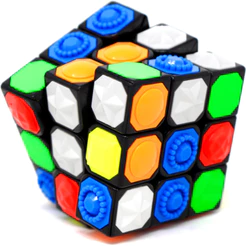 Cubo Mágico 3x3 YJ Blind Touch Tátil para Deficientes Visuais