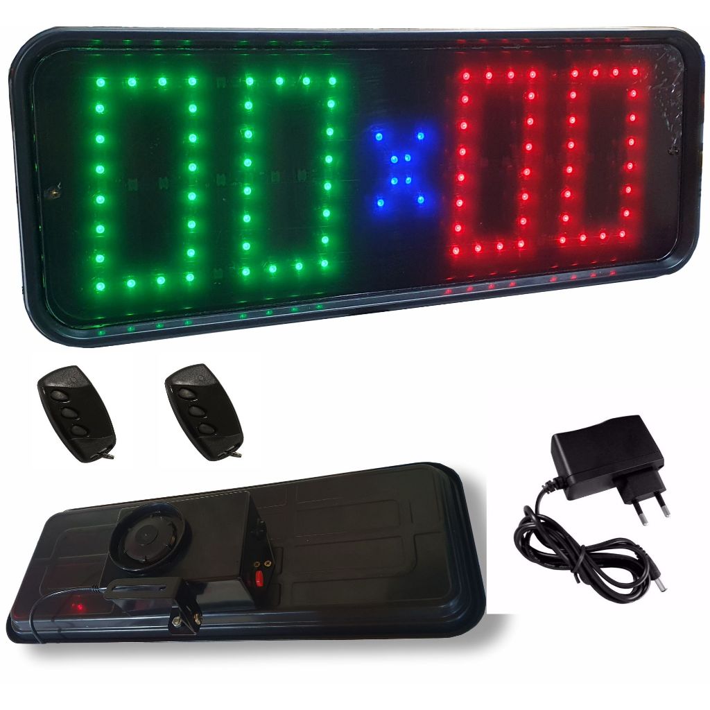 Placar multicor Futebol Volei Controle remoto digitos grandes