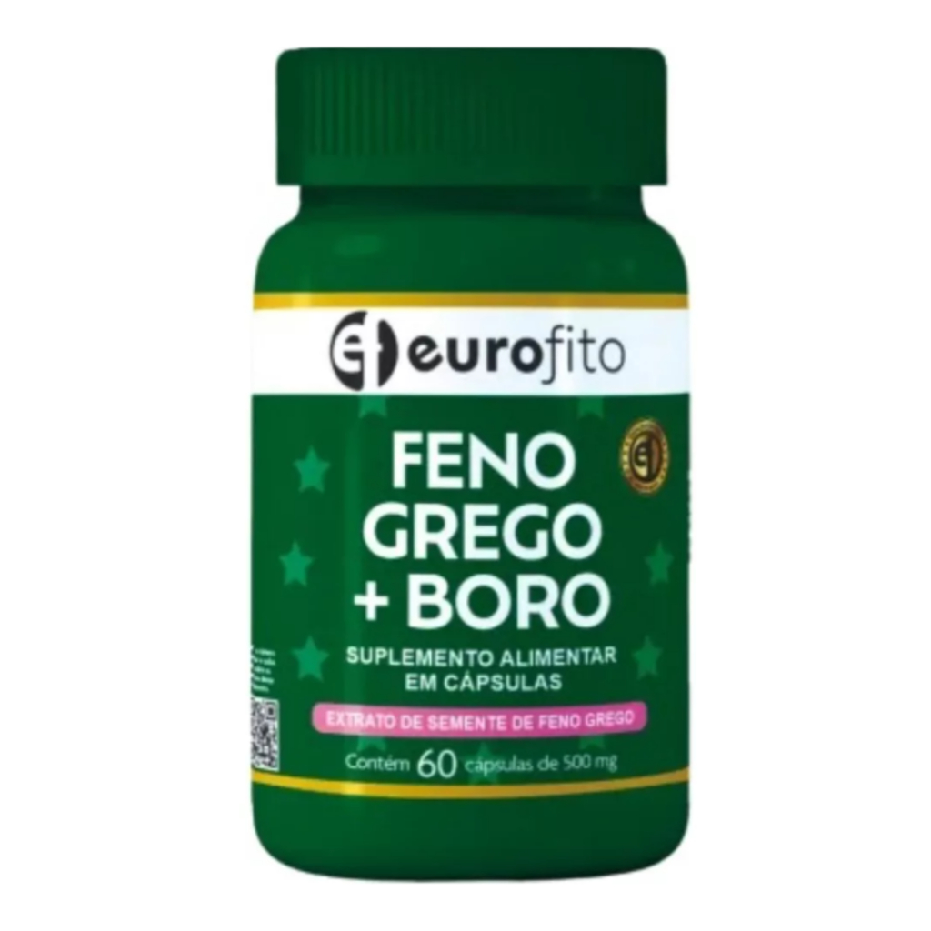 Suplemento Feno Grego + Boro 500mg 60cps Eurofito
