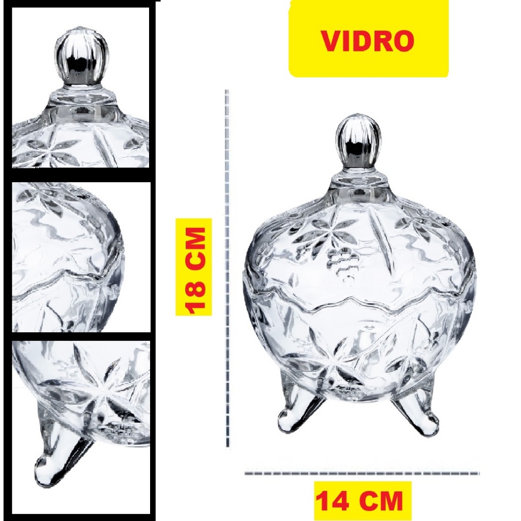 Bomboniere Estiloso 560ML 310ML 90ML Vidro E Tampa Transparentes Enfeites Decorações Grande