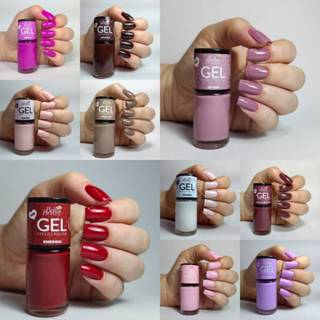 Kit 2 Esmaltes Bella Brazil EFEITO GEL *Seca Sem Cabine* 9ml em Oferta na Shopee