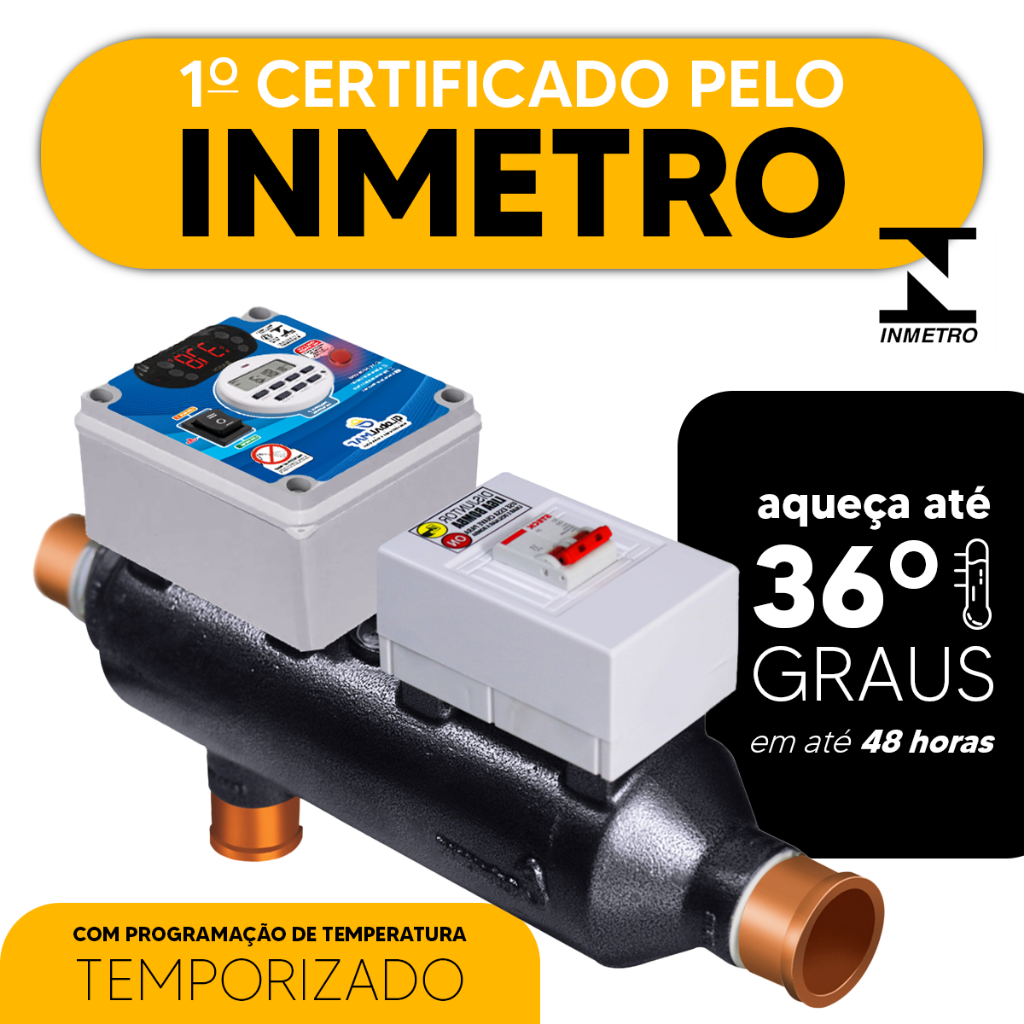 AQUECEDOR DE PISCINA AUTO G-60 TEMPORIZADO TRIFÁSICO 14 KW 220 V