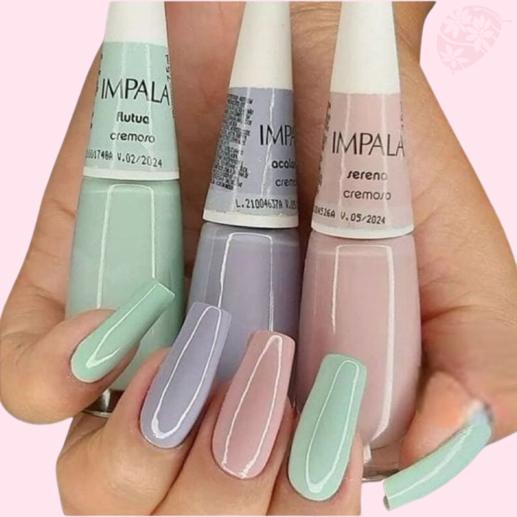 Kit Esmalte Impala Flutua , Acalanto e Serena c/3 em Oferta na Shopee