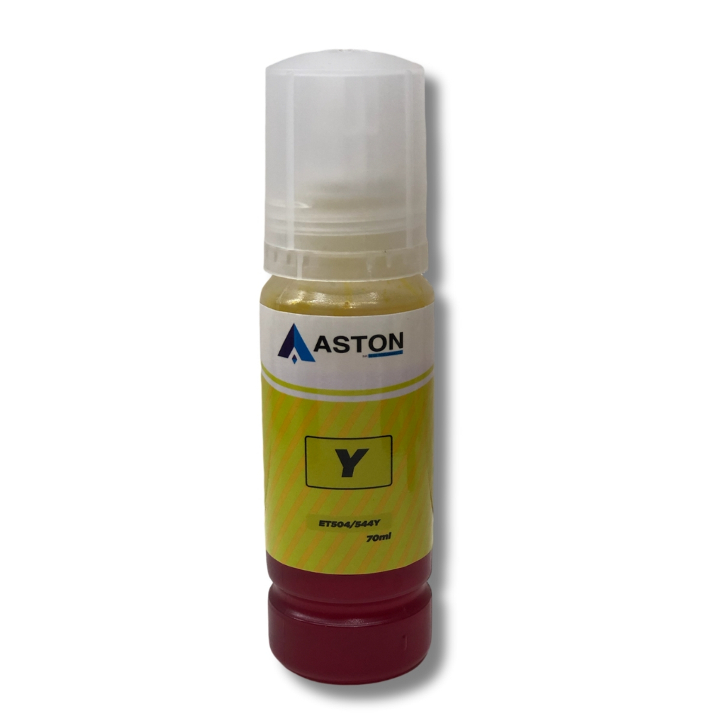 Tinta Compatível Epson T504 T544 L3110 L3150 L4250 Amarelo Aston L3150 544 Para Impressora Ecotank