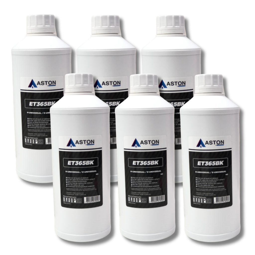 6 Litros Refil Tinta Preta Compatível Epson Recarga Cartucho Aston L3150 544 Para Impressora Epson