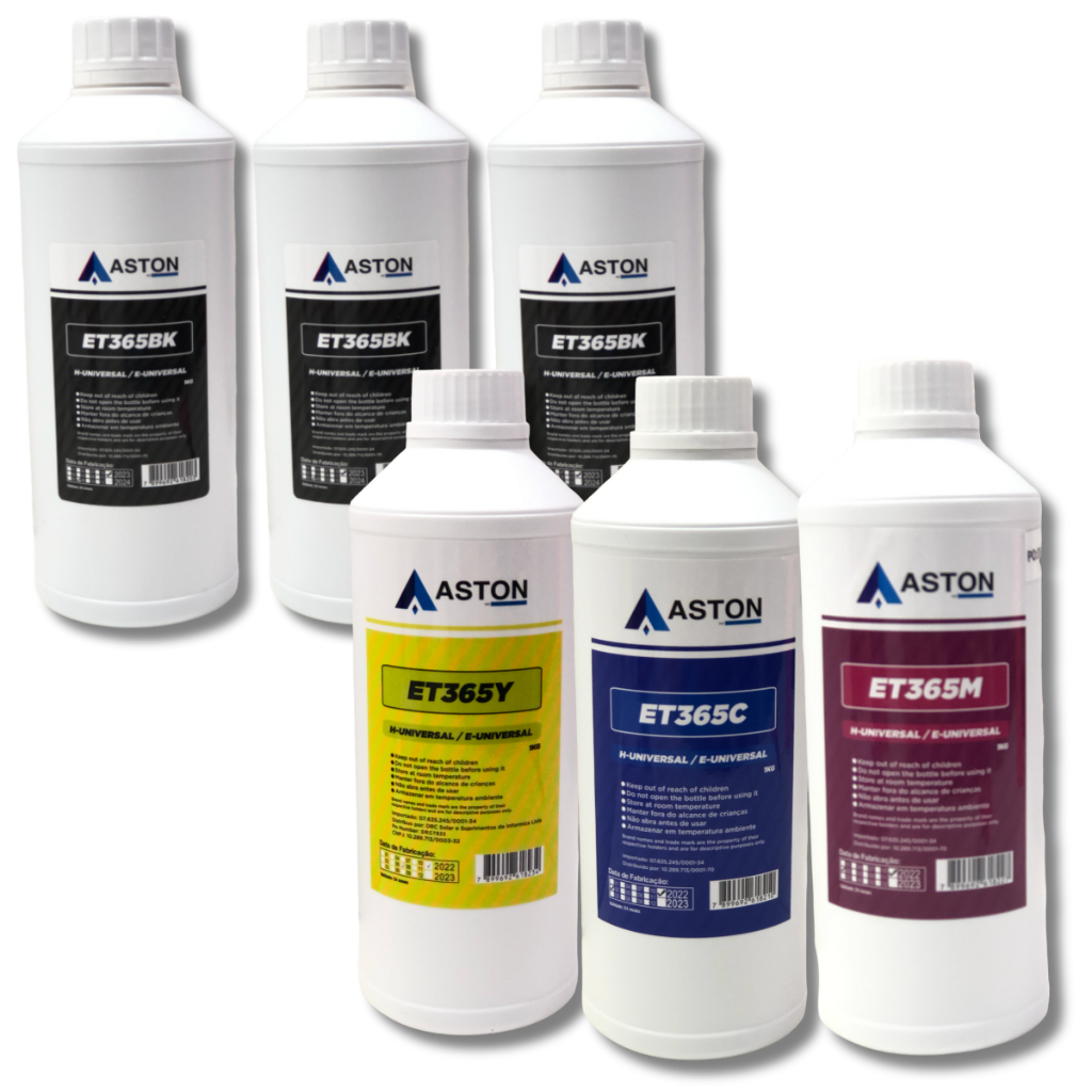 6 Litros Refil Tinta Color Compatível Epson Recarga Cartucho Aston L3150 544 Para Impressora Epson