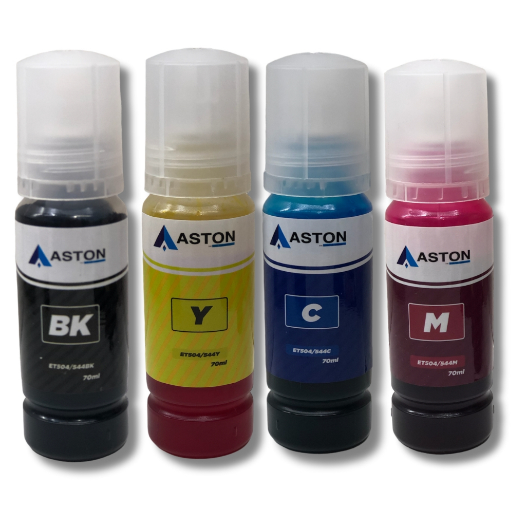 4 Tinta Compatível Epson T504 T544 Cmyk L3110 L3150 L4250 Aston L3150 544 Para Impressora Ecotank