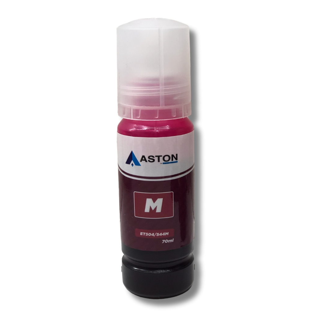 Tinta Compatível Epson T504 T544 L3110 L3150 L4250 Magenta Aston L3150 544 Para Impressora Ecotank
