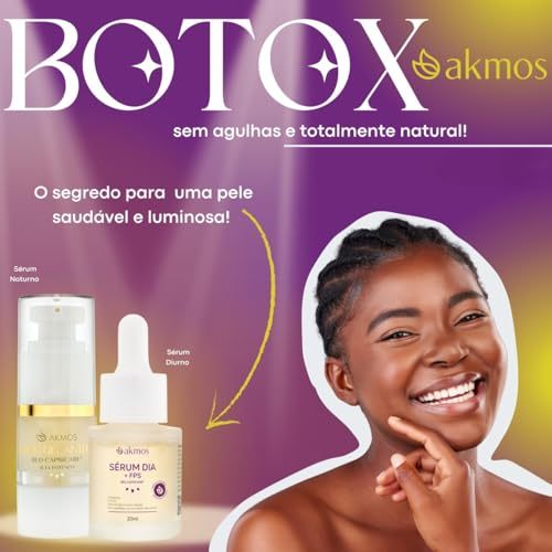 Serum Gel Antiage Botox Anti-Rugas Anti-Idade, akmos + Sérum Dia + FPS Red Capsicare, Antissinais, FPS 20 - akmos