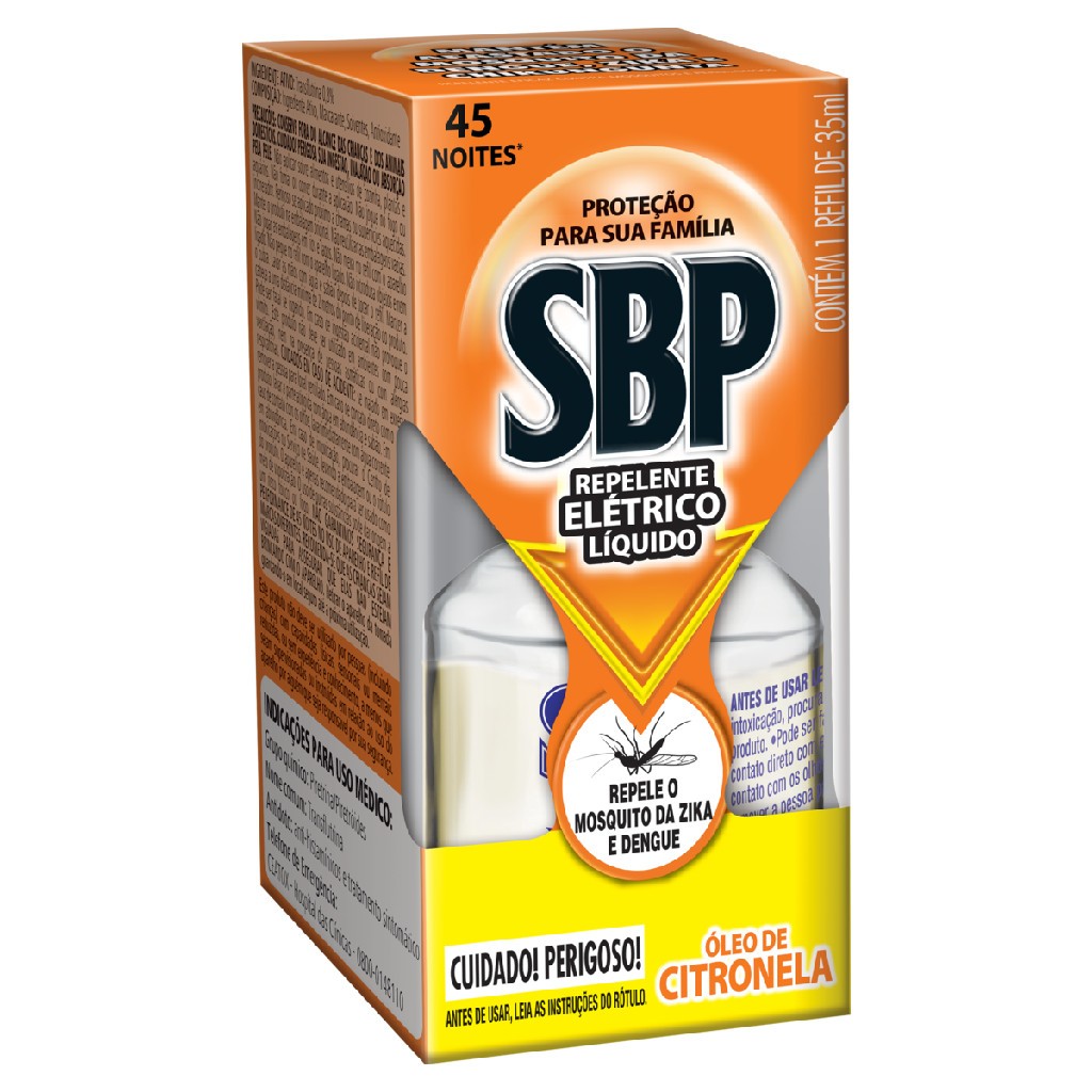 Repelente Líquido Refil Elétrico Óleo de Citronela SBP 35ml