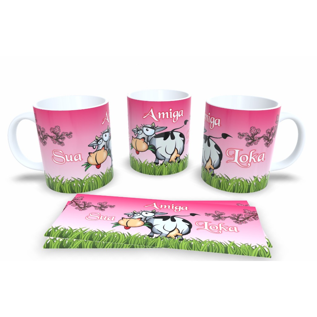 Caneca Amizade Personalizada Amiga Miga Sua Loka Presente Aniversario Festa Qualidade Full HD 270