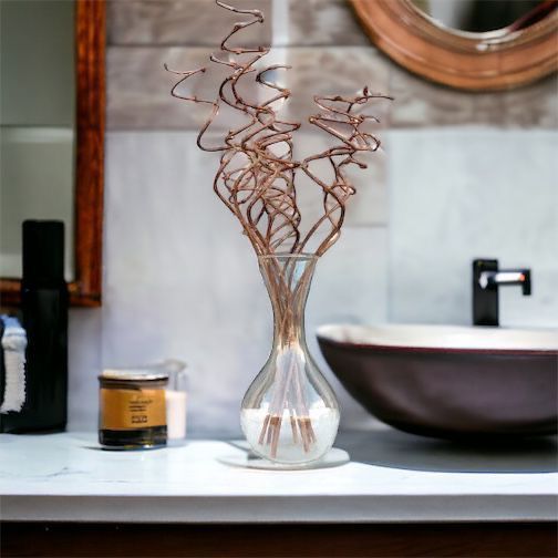 6 Galhos Secos Rococó Hastes Enrolado De Vime Arranjo 50cm em Oferta na Shopee