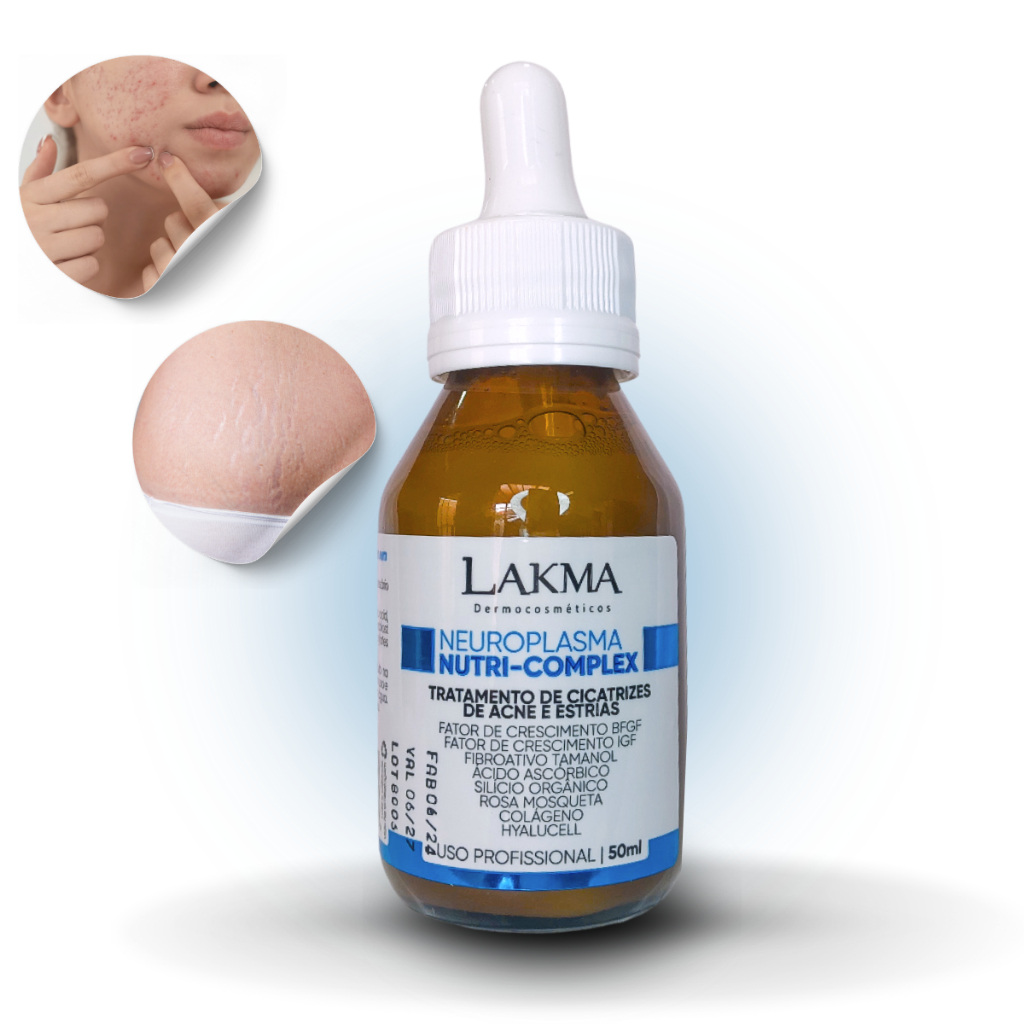 Neuroplasma Nutri-Complex 50Ml Lakma Tratamento de Cicatriz de Acne e Estrias Facial e Corporal