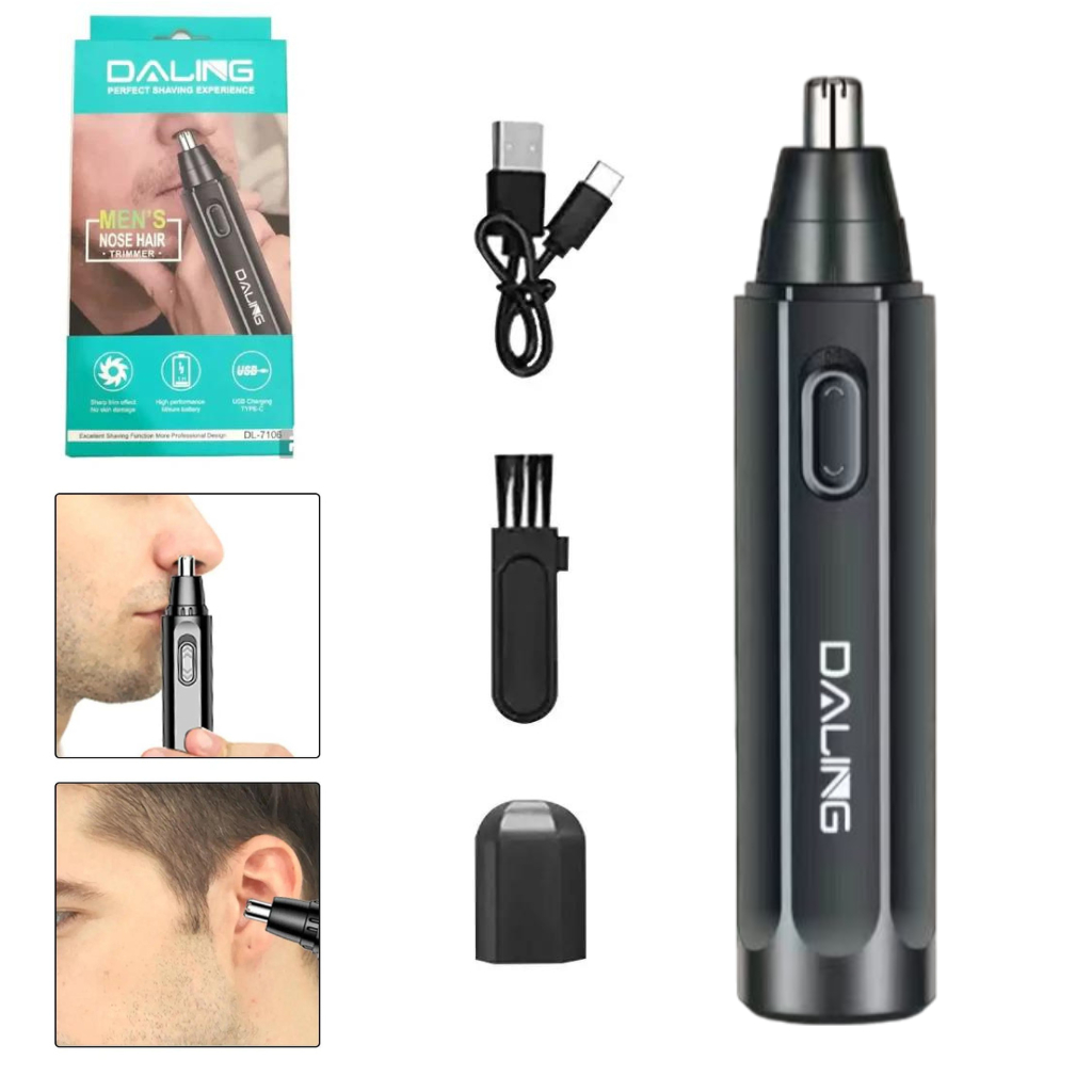 Maquininha Profissional Nariz Orelha Aparador de Cabelo AA bateria Removedor de Cabelo Daling DL-7106 em Oferta na Shopee