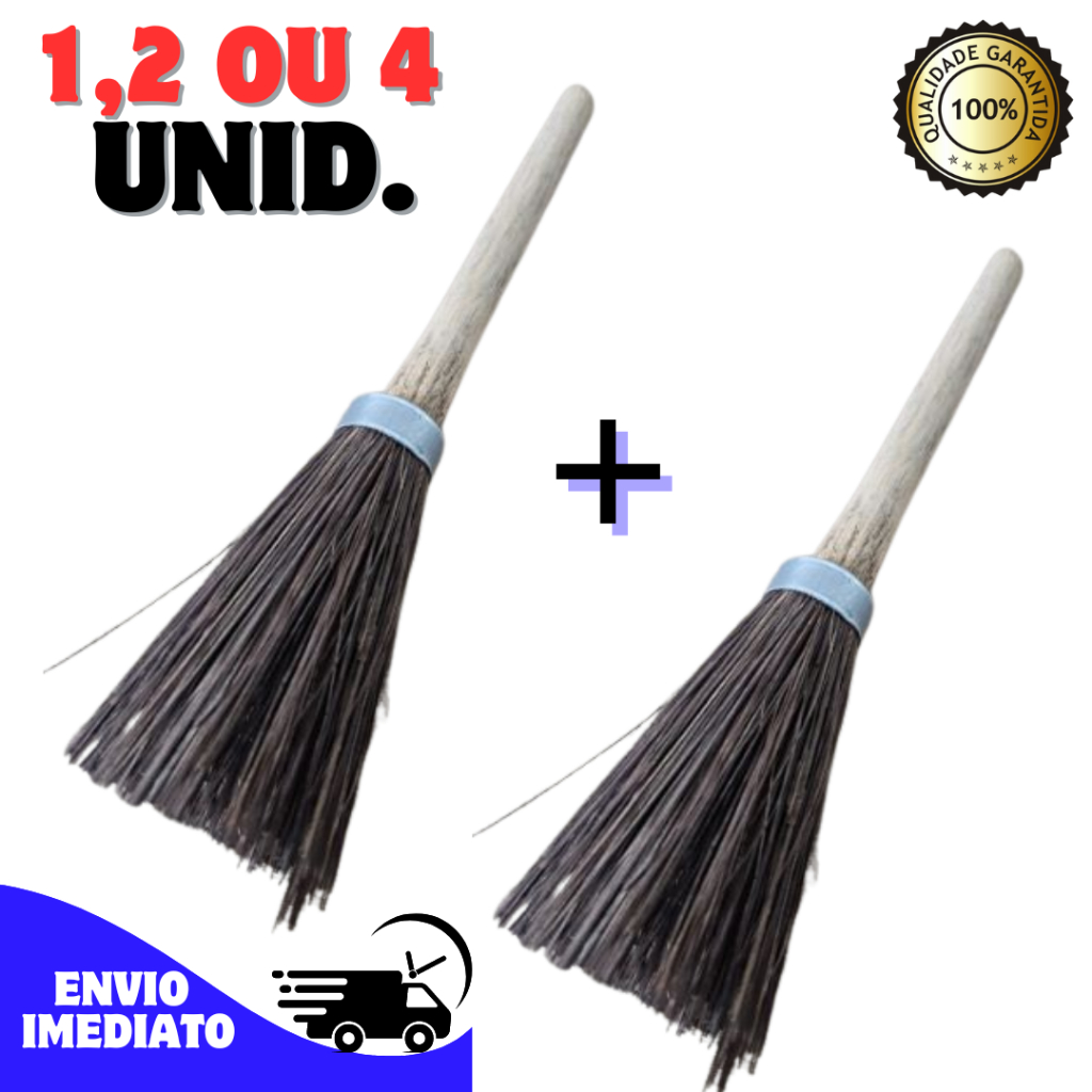 Kit C1,2 ou 4 Esfregão escova lavatina sanitária em piaçava piassava em Oferta na Shopee