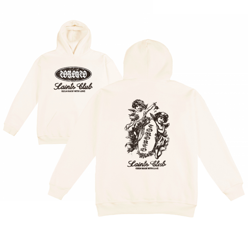 Moletom Off White Branco Canguru Streetwear com capuz Estampado Modelo Premium Peluciado Anjo