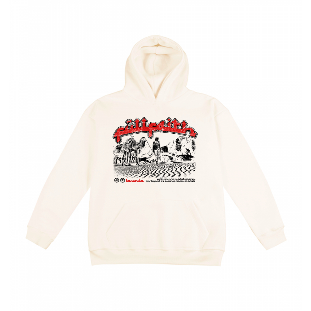 Moletom Branco Canguru Streetwear com capuz Estampado Modelo Premium Peluciado Faitfull