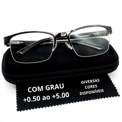 Óculos De Leitura Grande Fio Nylon Com Grau Para Perto Descanso Presbiopia Masculino Aço Resistente
