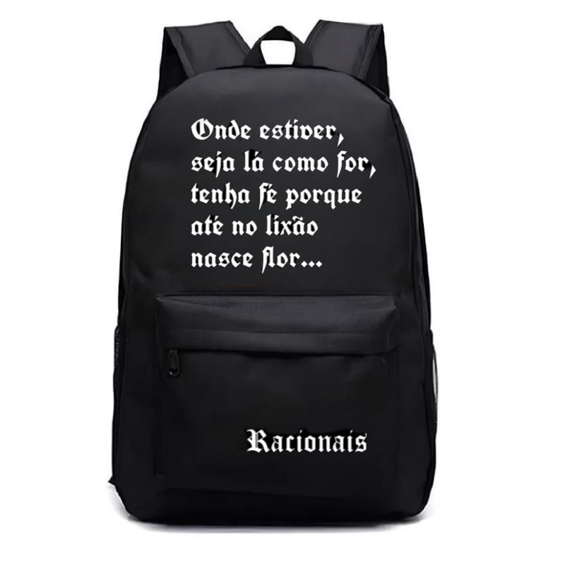 Bolsa Estampada Masculino e Feminina Escola Academia Viangens Racionais Mc’s Alta Qualidade Promoção em Oferta na Shopee