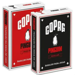 Baralho Pinguim Copag 55 Cartas Naipe Convencional Carteado Pife Canastra Blackjack Buraco Trunfo Cacheta Paciência em Oferta na Shopee