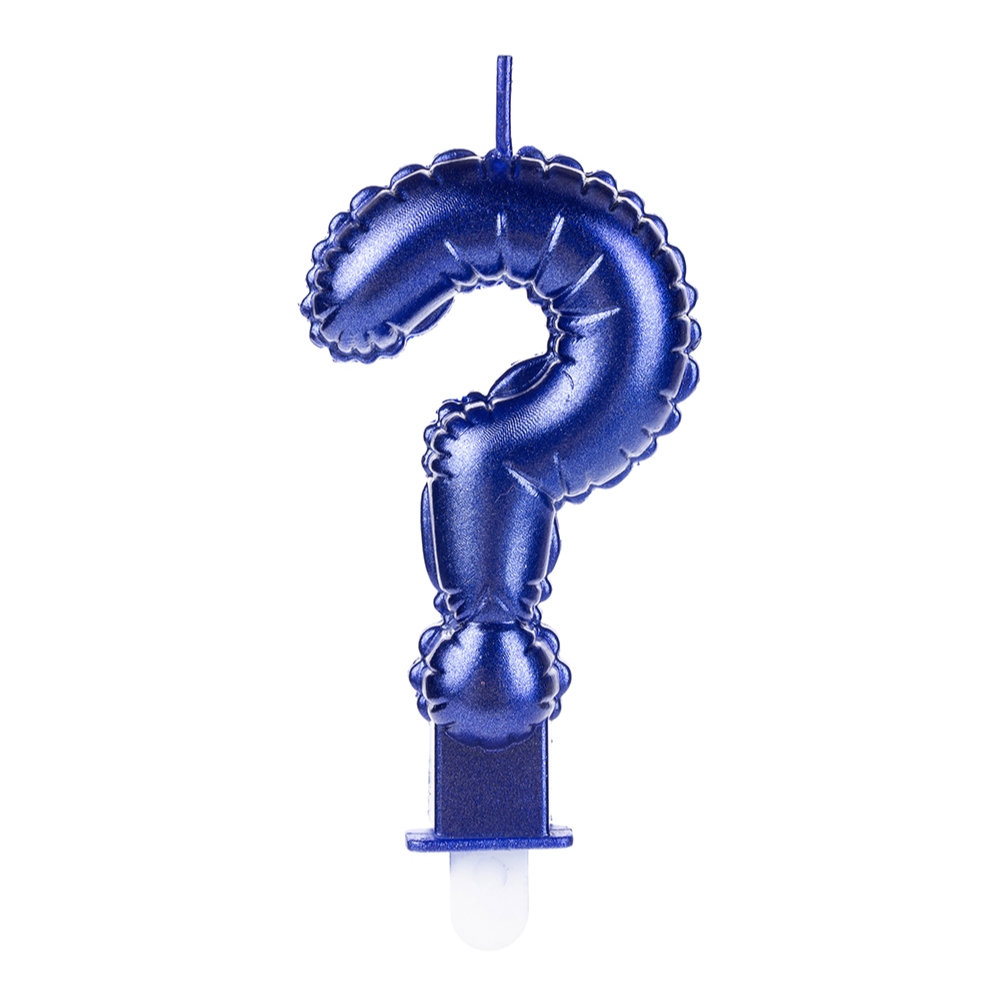 Vela de Aniversario Balão Metalizada Azul Numérica do 0 ao 9  Silver Festas