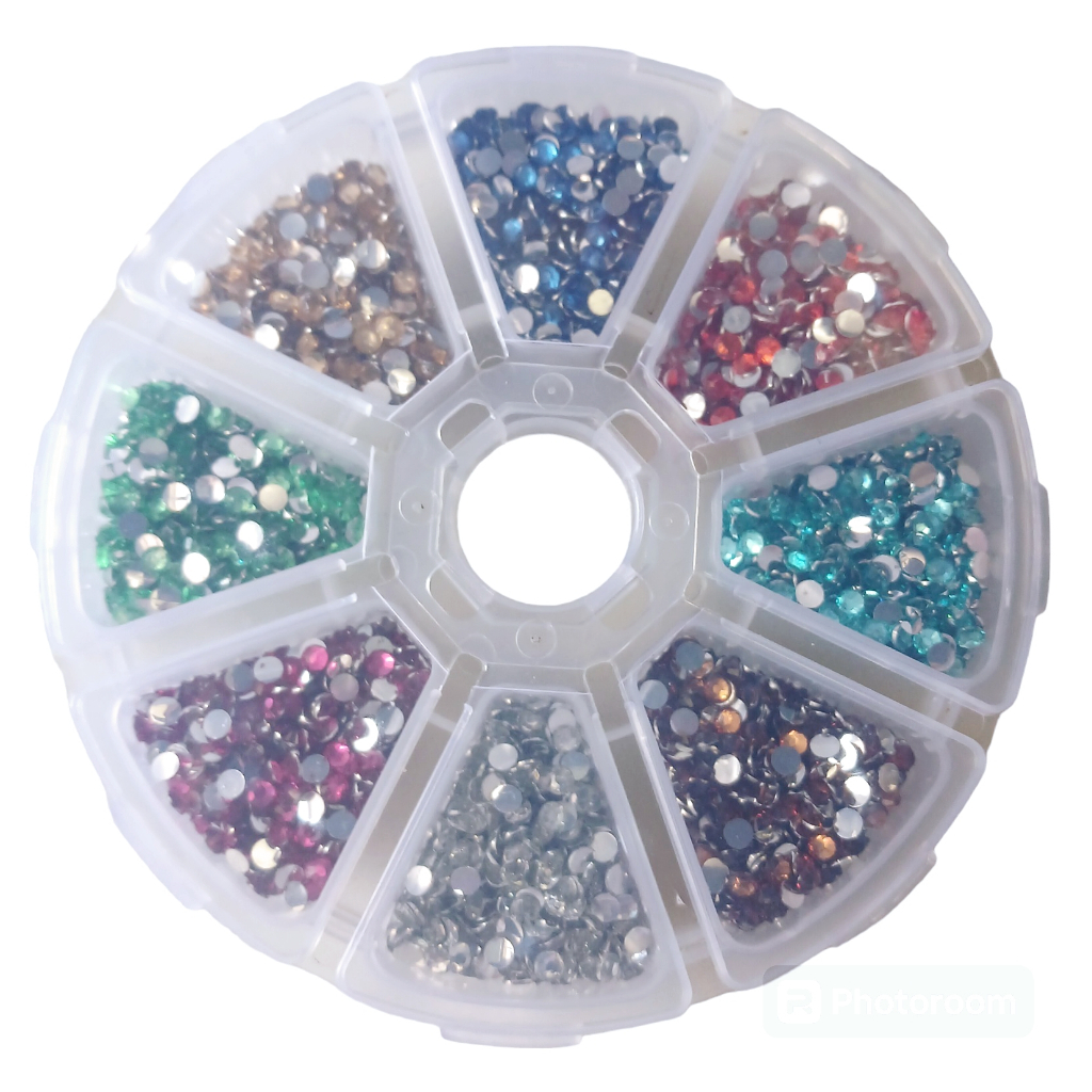 Kit 6400 Strass Ss12 3mm Joia De Unha Pedraria Maquiagem 48g