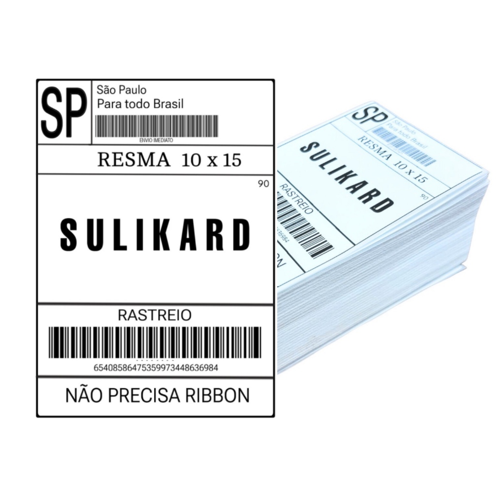 Etiqueta Adesiva Térmica 10x15cm 200 500 1000 2000 5000 unidades Para E-commerce