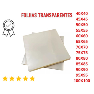 Folhas Transparente Tipo Celofane Alta Qualidade Tamanhos Grandes em Oferta na Shopee