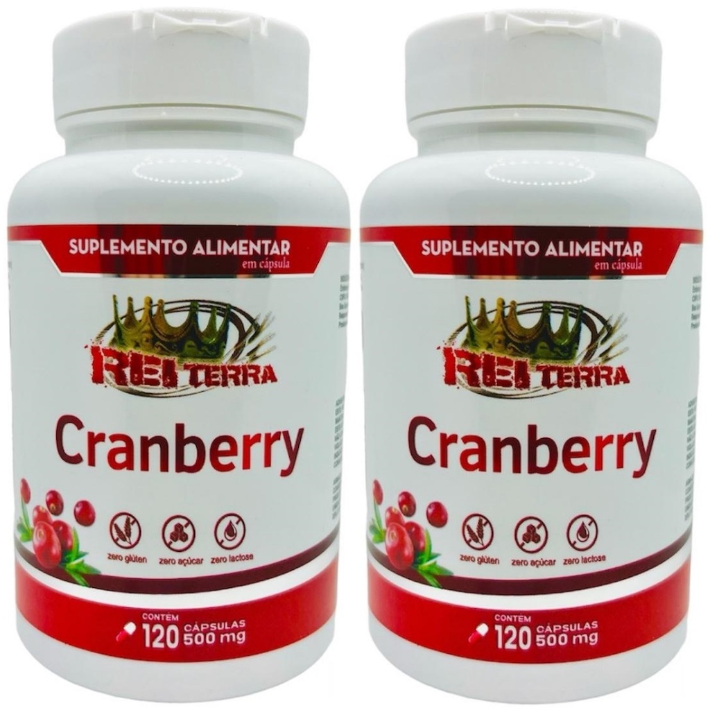 Kit 2 Cranberry 500mg 240 Cápsulas - Rei Terra em Oferta na Shopee