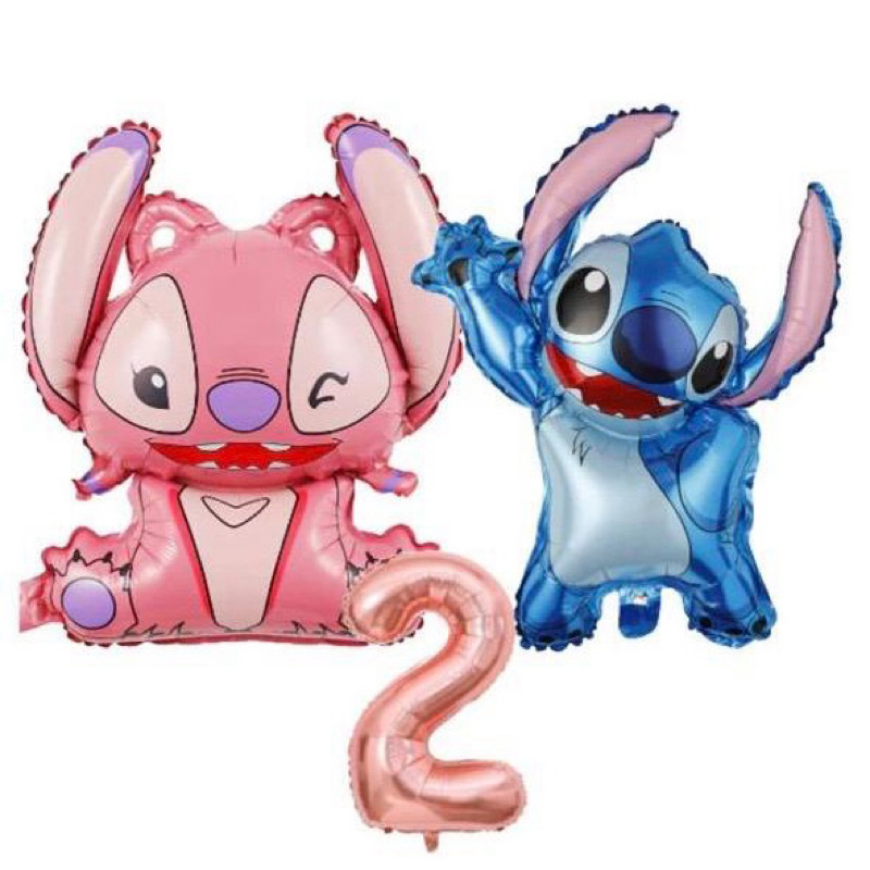 Kit 1, Kit C/3 e Kit C/5 Balão Metalizado Angel e Lilo Stitch em Oferta na Shopee