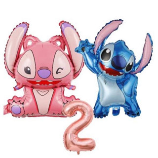 Kit 1/3/5 Balão Metalizado Angel e Lilo Stitch em Oferta na Shopee