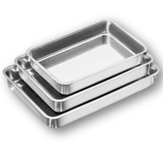 Jogo De Assadeira Forma de Bolo Retangular  Com 3 Peças - Padrão Tabuleiro Forma Para Bisc...
