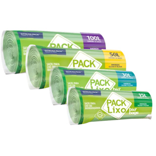 Saco Lixo Sustentável Biodegradável Verde 15/30/50/100l em Oferta na Shopee