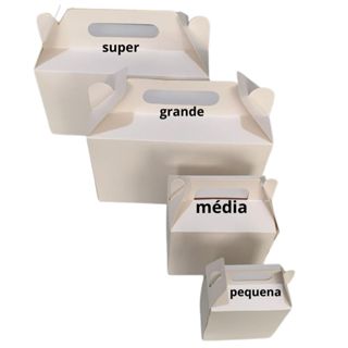 Caixa Embalagem, Maleta Pequena,Média,Grande e Super Grande,Lanches, Delivery, Food Truck, Festas, Roupas, Aniverssário. em Oferta na Shopee