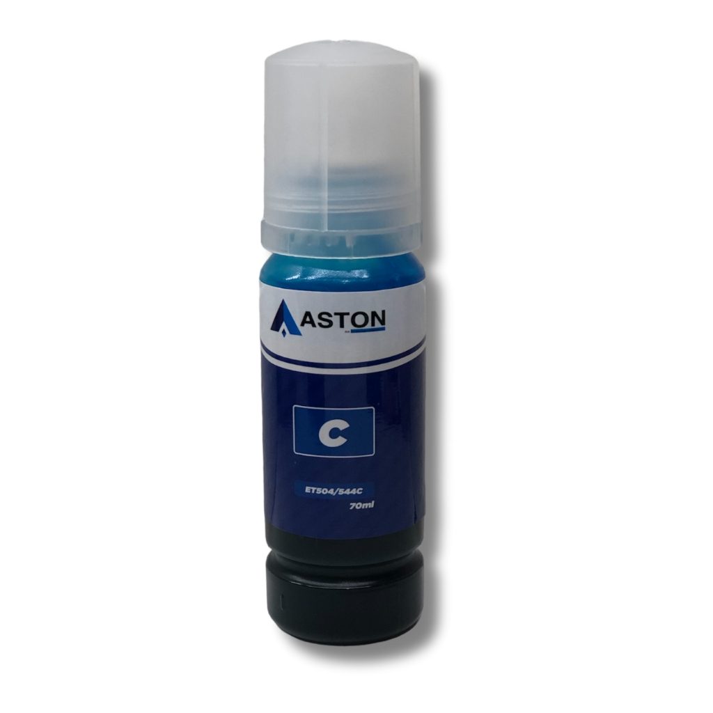 Tinta Compatível Epson T504 T544 L3110 L3150 L4250 Cor Ciano Aston L3150 544 Para Impressora Ecotank