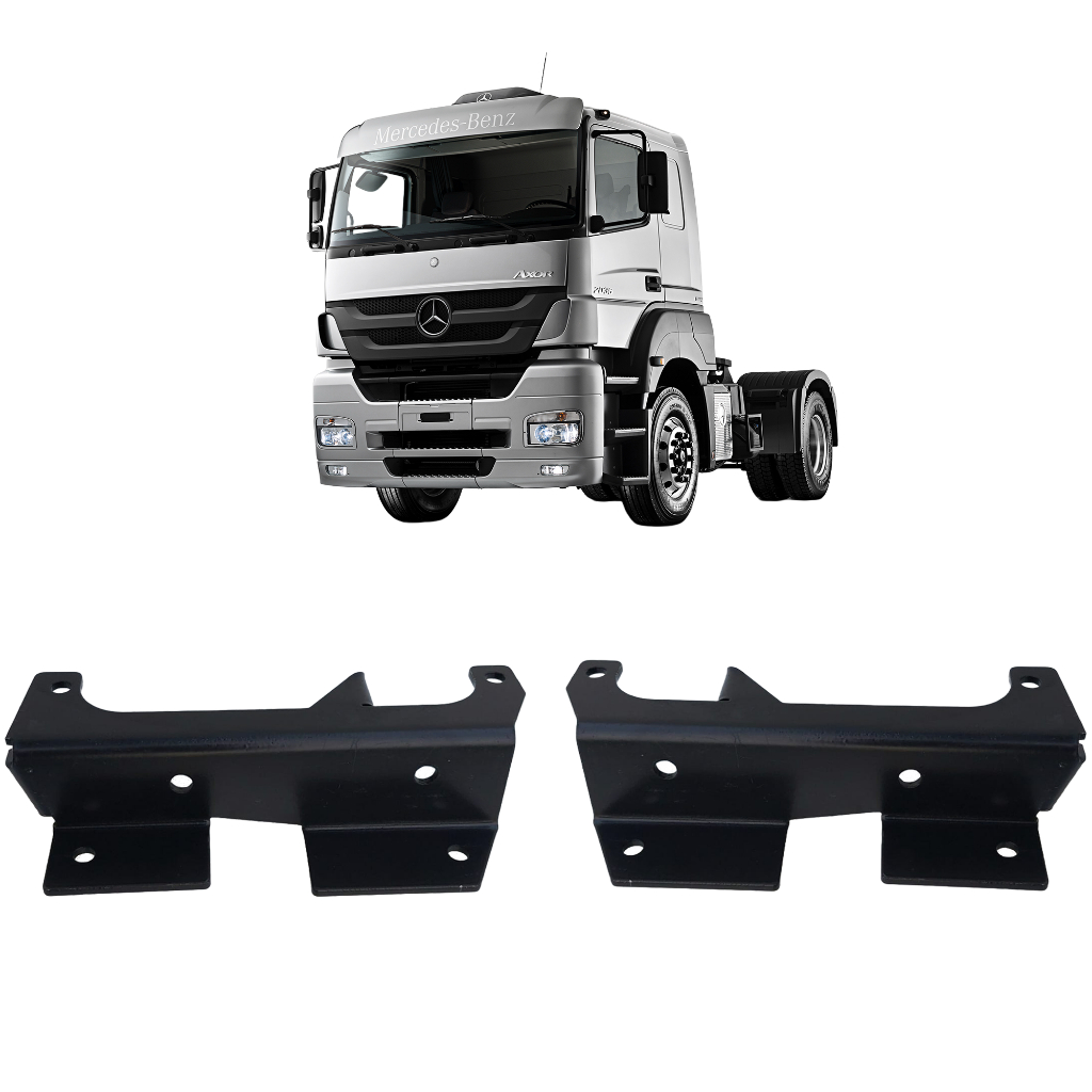 conjunto kit Par Suporte Farol Mb axor Todos os modelos lado esquerdo motorista e lado esquerdo carona / passageiro 9448850014 / 9448850114