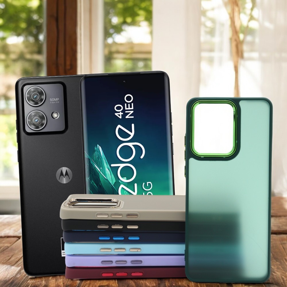 Capa Protetora Fosca Borda Colorida para MOTO EDGE 40 NEO