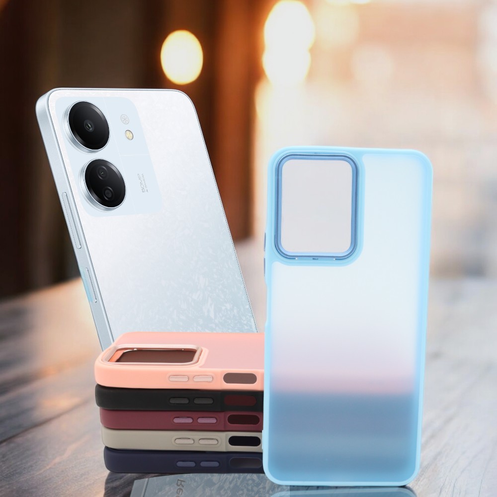 Capa Anti-impacto Fosca c/ Borda Colorida para Redmi 13C