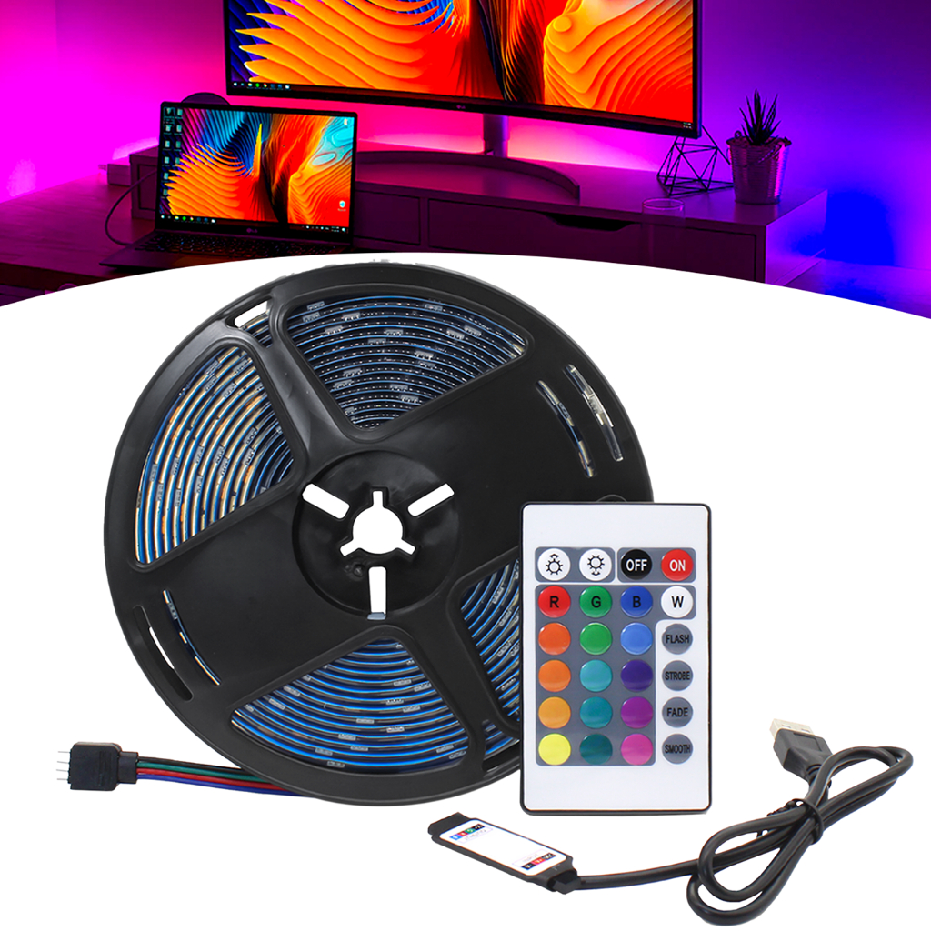 Fita Led 5050 Rgb Usb 5m 30 Leds Ritmo Musical Controle App