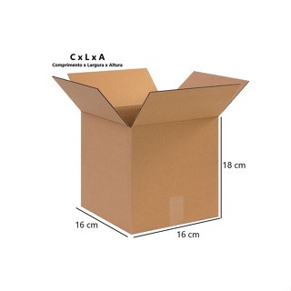 50 Unidades Caixa de Papelão tipo Maleta Reforçada 16x16x18 Correios Sedex Direto da Fábrica em Oferta na Shopee