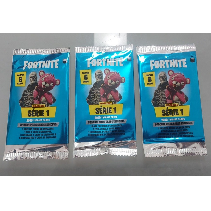 03 envelopes c/ 18 cards FORTNITE Series 1 - Panini 2019 Pack Pacotinhos lacrados