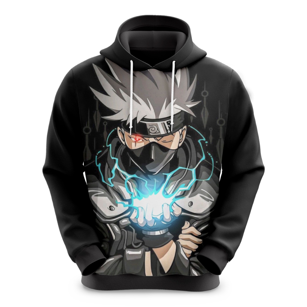 Blusa de Moletom Sublimado Adulto Anime Sensei Kakashi Lançamento