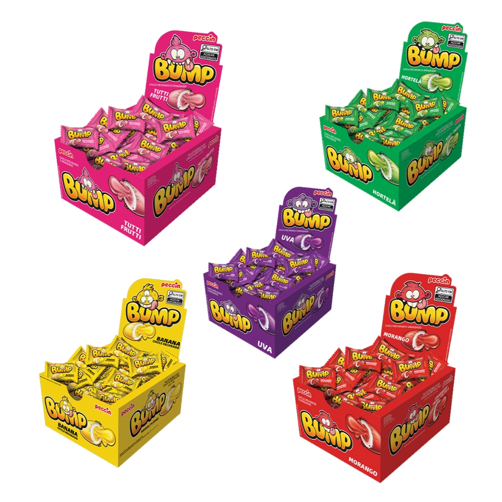 Chiclete Bump Diversos Sabores 140g Peccin Poosh