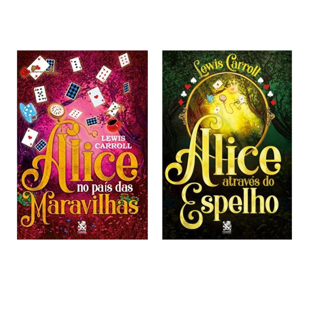 Kit C/2 Livros Alice No País Das Maravilhas E Através Do Espelho - Lewis Carroll